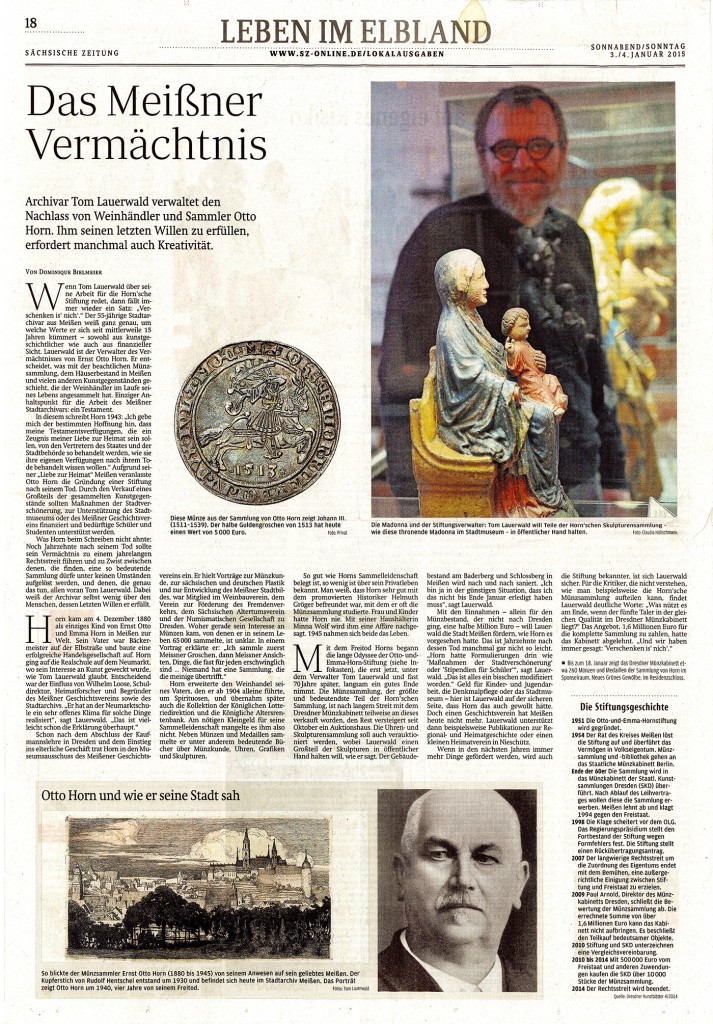 Sächsische Zeitung vom 03.01.2015